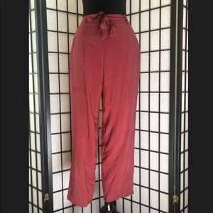 self tie waist palazzo pants